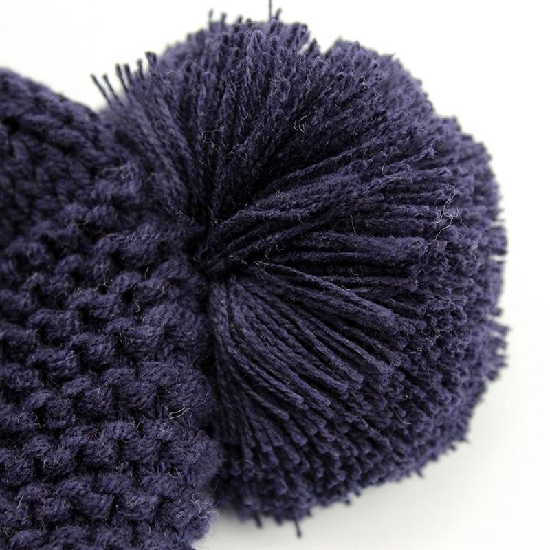 Bonnet Bébé Tricoté Pompon Élégant et Moderne, Épais, Chaud, Cache-Oreilles d'Hiver pour Enfants Garçons et Filles