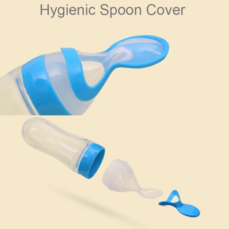 Nouveau Biberon Moderne Cuillère Distributrice Compte-gouttes Cuillères en Silicone pour Nourrir les Médicaments Enfants Tout-petits Couverts Ustensiles Accessoires pour Bébés Biberon Cuillère Idéal pour les Voyages