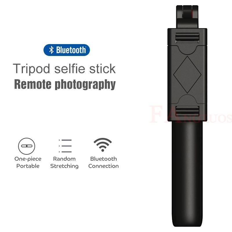 Perche à Selfie Bluetooth Sans Fil 3-en-1 Monopode Extensible Trépied Pliable avec Télécommande de Déclenchement
