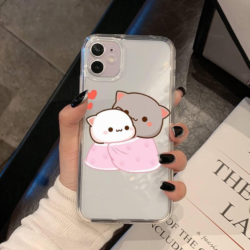 Coque de téléphone Chat pour iPhone 11 12 13 Mini Pro Xs Max 8 7 6 6s Plus X 5s Se 2020 Xr Coque en polycarbonate Imprimée Design coloré Coque de téléphone en silicone