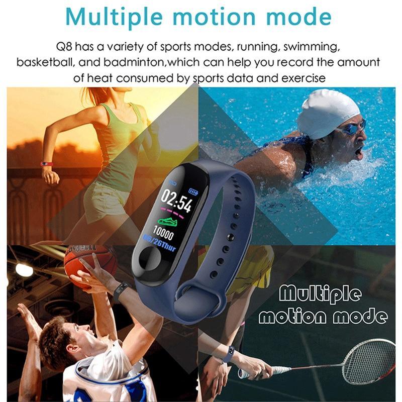 Montres de sport étanches connectées pour systèmes iOS et Android - Smartwatch avec moniteur de fréquence cardiaque et de tension artérielle, plusieurs fonctions pour hommes, femmes et enfants