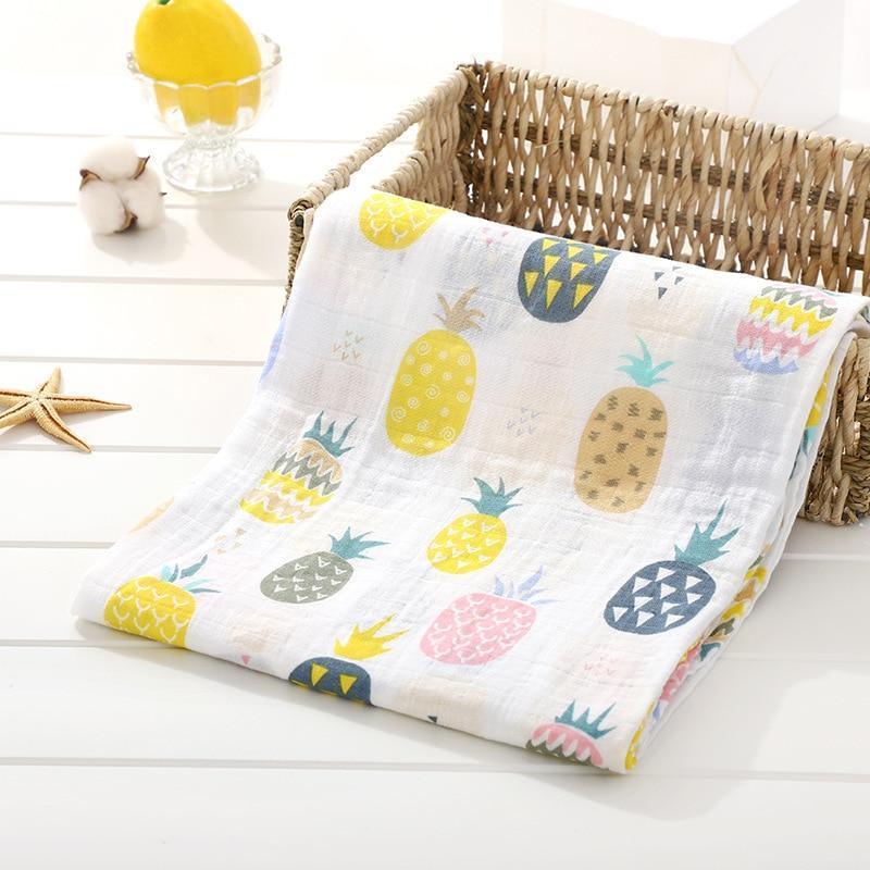 Langes en mousseline de coton pour bébé, couvertures d'emmaillotage pour nouveau-nés, serviette de bain multifonction pour nourrissons
