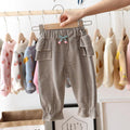 Pantalon décontracté à volants imprimé cerises pour bébés filles, vêtements de princesse longs pour enfants