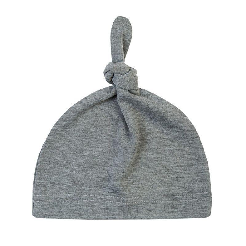 Bébé Nœud Coton Chapeau Printemps Automne Tout-petit Bonnet Casquette Hiver Chaud Couleur Unie Chapeau Enfant