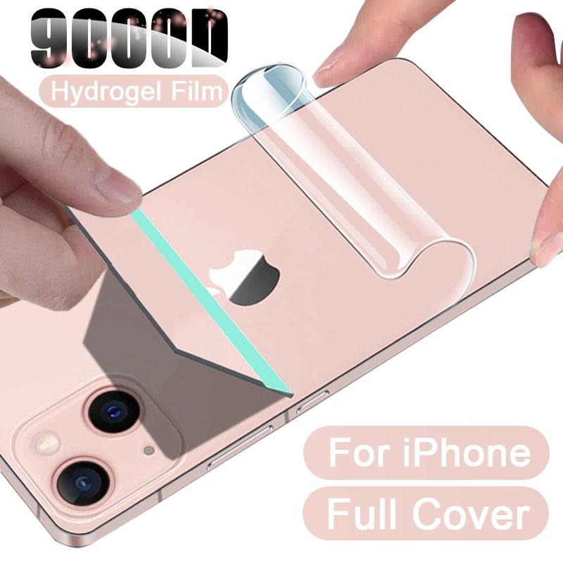 Protection d'écran en verre trempé ultra-fin pour iPhone 14 13 11 12 XS MAX XR X 7 8 6 6S SE Pro MAX Plus Mini, protection arrière souple anti-bulles/rayures