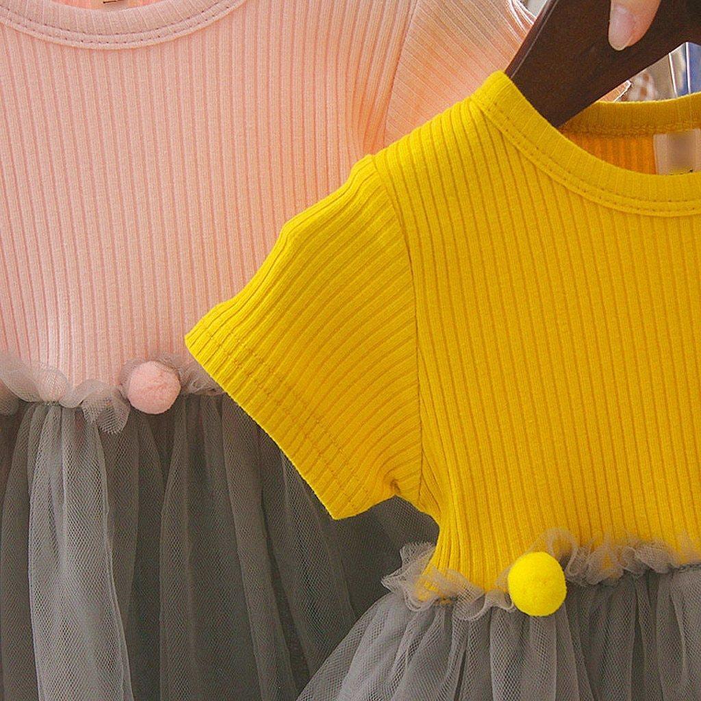 Robes de princesse décontractées en tulle patchwork pour bébés filles, nouvelle mode printemps