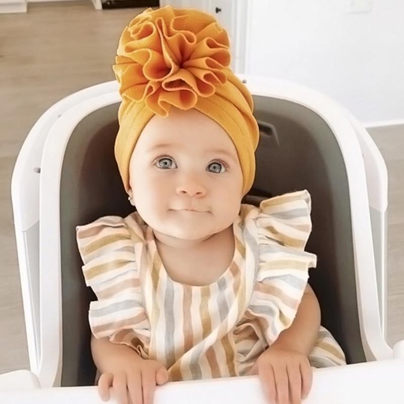 Bandeau Turban Fleur Mignon Chapeau Doux Bébé Nourrisson Accessoires Cheveux pour Nouveau-né