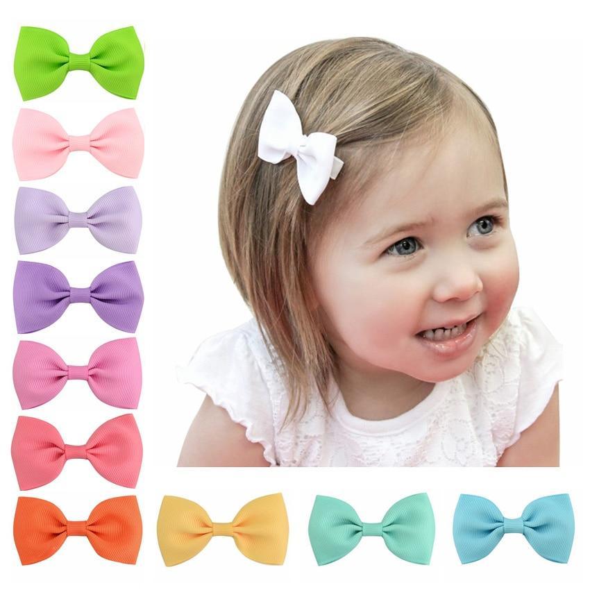 Mini barrettes nœud papillon colorées, petites pinces à cheveux à nœud en ruban, pinces à cheveux de sécurité pour bébé fille