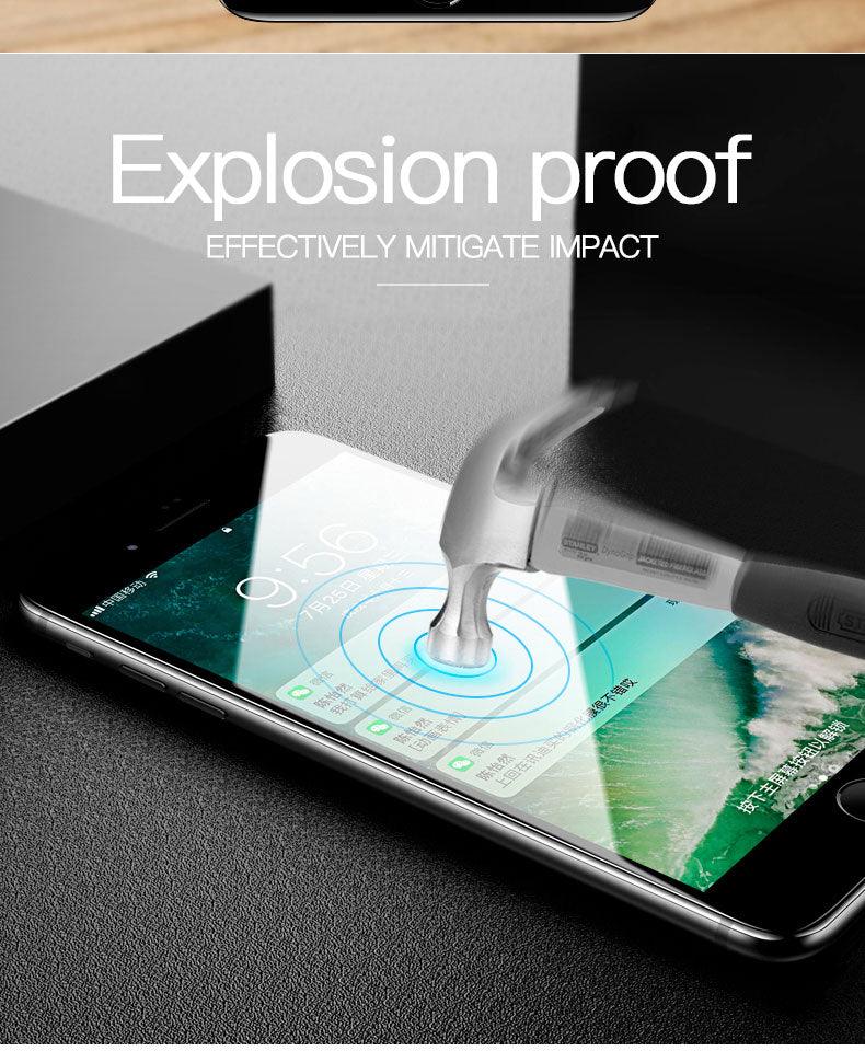 Verre de protection 9000D incurvé et souple pour iPhone SE 2020 6 6S Plus, protection d'écran en verre trempé pour iPhone 7 8 PLUS, film en verre anti-rayures et anti-traces de doigts pour iPhone.
