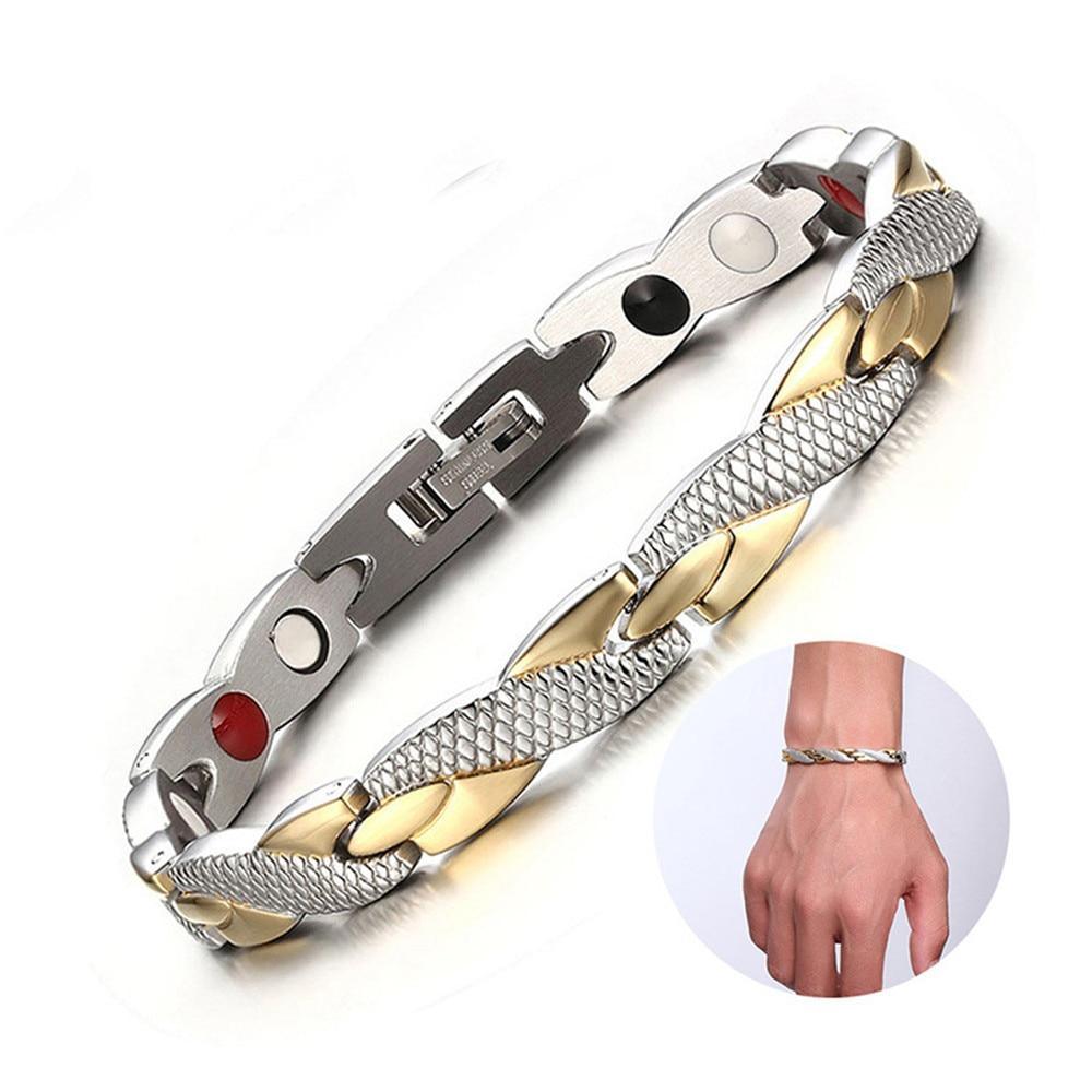 Élégant Bracelet Magnétique de Luxe Torsadé Moderne, Incroyable et Sain pour Femmes et Hommes