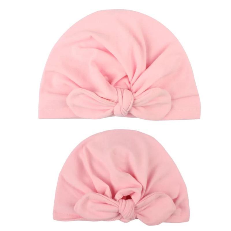 Turban Moderne Maman&Bébé Chapeau Mère Bébé Bandeaux Maman Fille Nœuds Bonnet Imprimé Solide Accessoires Cheveux Parent-Enfant