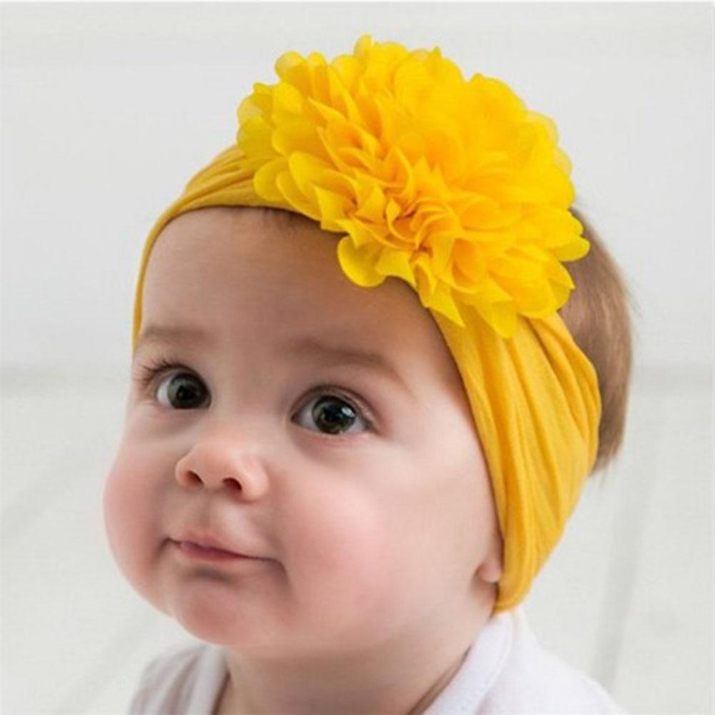 Bandeau Turban Fleur Bébé Fille Bandeaux Élastiques Enfant Accessoires Cheveux Nœud Pour Filles