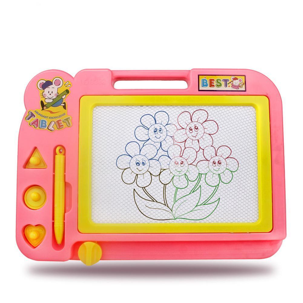 Tablette de dessin magnétique éducative populaire pour enfants, tableau de dessin et d'écriture pour garçons et filles, en 4 couleurs luxueuses