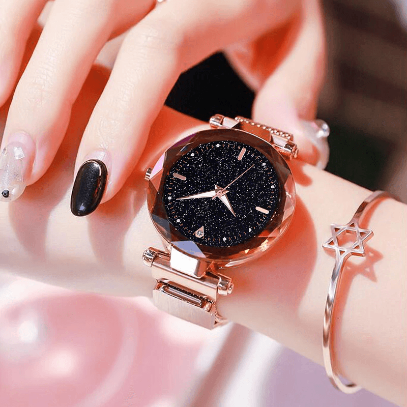 Nouvelles Montres de Luxe pour Femmes Montre Femme Ciel Étoilé Magnétique Étanche Bracelet Pour Femmes et Filles