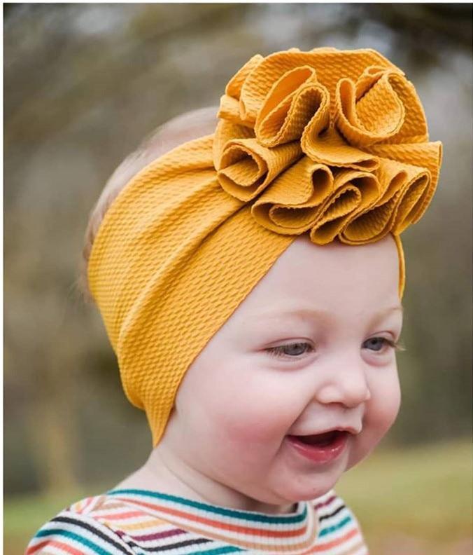 Bandeau pour bébé fille de luxe, imprimé, avec nœud, turban, coiffure pour nouveau-né, bandeau turban pour filles