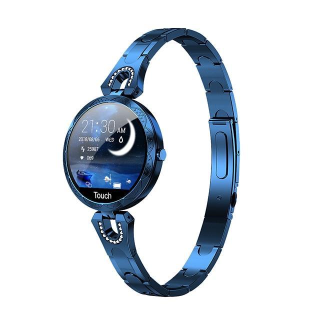 Montre connectée étanche pour femmes Moniteur de fréquence cardiaque Dispositif portable de sport Montre intelligente pour femmes Dames