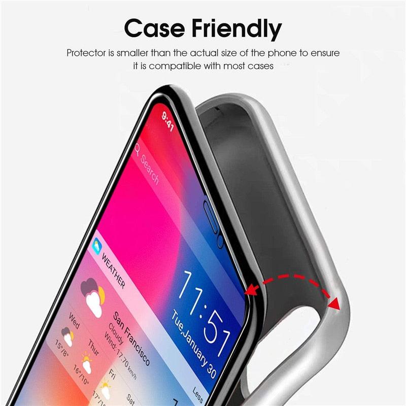 3 protections d'écran en verre trempé anti-espion pleine couverture bord noir pour iPhone 14 13 12 11 Pro MAX X XS Max XR 7 8 Plus Verre trempé colle complète bord à bord anti-rayures pour iPhone