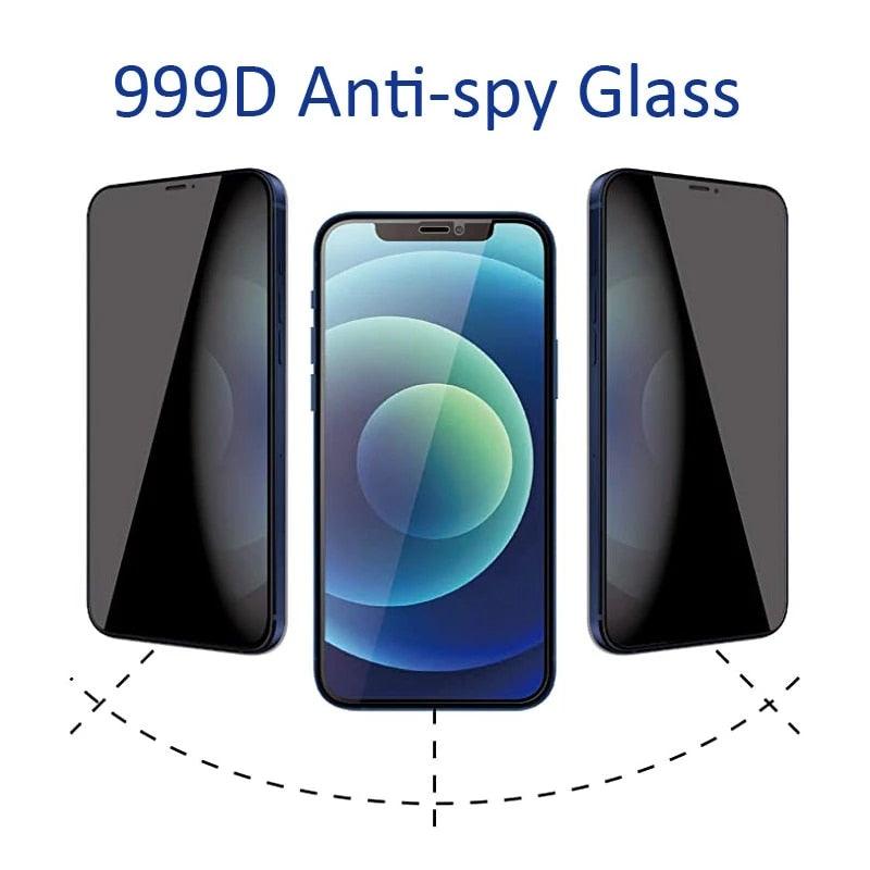 Film de protection d'écran anti-espion pour iPhone 14 13 12 11 XS MAX XR, verre privé à couverture complète pour iPhone 7 8 PLUS, film protecteur anti-espion, protection d'écran en verre trempé compatible avec les coques pour iPhone