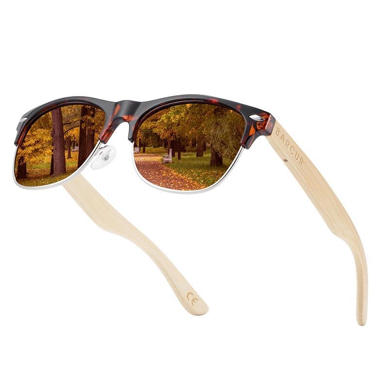 Lunettes de soleil en bambou faites à la main de luxe polarisées modernes et rétro en bois pour hommes et femmes avec protection UV400