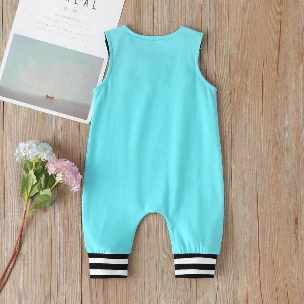 Nouveaux vêtements pour bébés garçons et filles, barboteuses pour nouveau-nés, combinaisons sans manches en coton à rayures unies pour enfants
