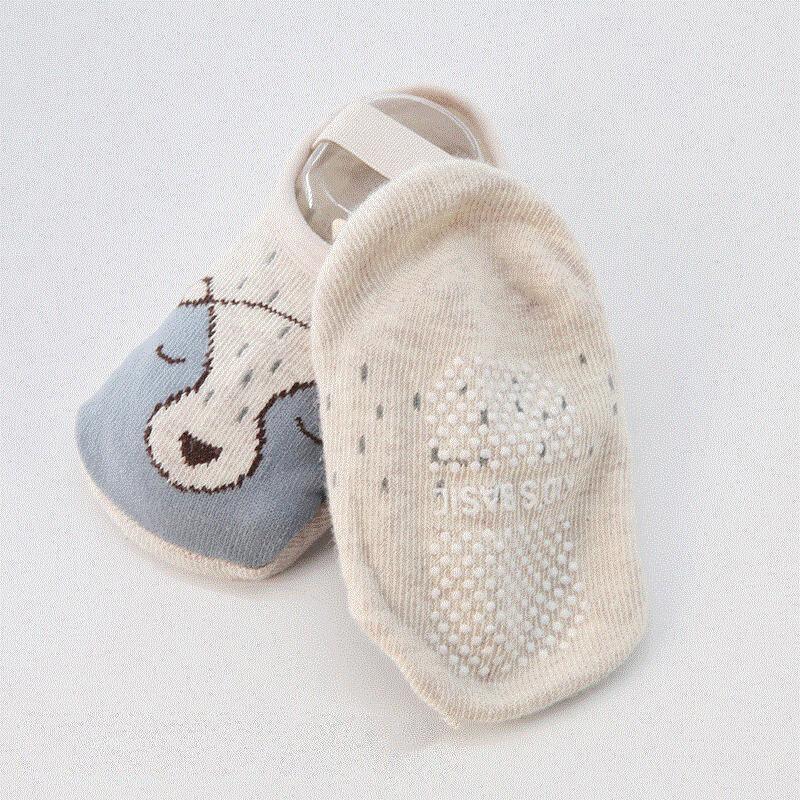 Chaussettes pour bébé de luxe modernes Chaussettes de marche pour nourrissons Chaussettes antidérapantes mignonnes en coton pour tout-petits 6 couleurs Chaussettes en polyester pour enfants