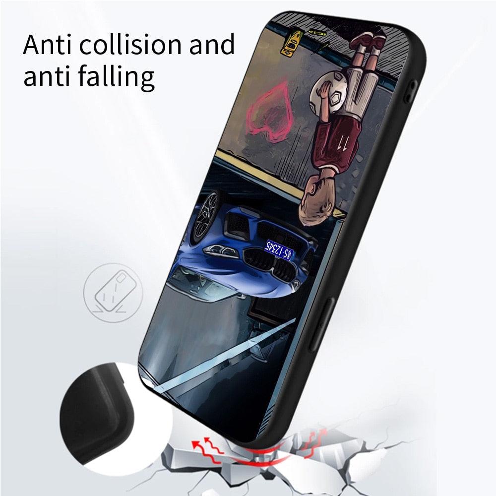 Meilleure Coque de Téléphone pour iPhone 14 11 13 12 Pro Max Mini X Xs Xr 6 6s 7 8 Plus Voiture de Sport Garçon Protection Flexible Souple Tpu Transparente