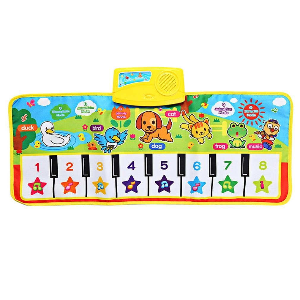Tapis Musical Piano Électronique Bébé Anglais Tapis de Jeu pour Enfants Tapis Éducatif Jouets Électroniques pour Bébés et Enfants