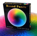 1000 PIÈCES/ENSEMBLE Puzzle rond coloré Arc-en-ciel géométrique photo planète Jouet éducatif pour adultes et enfants