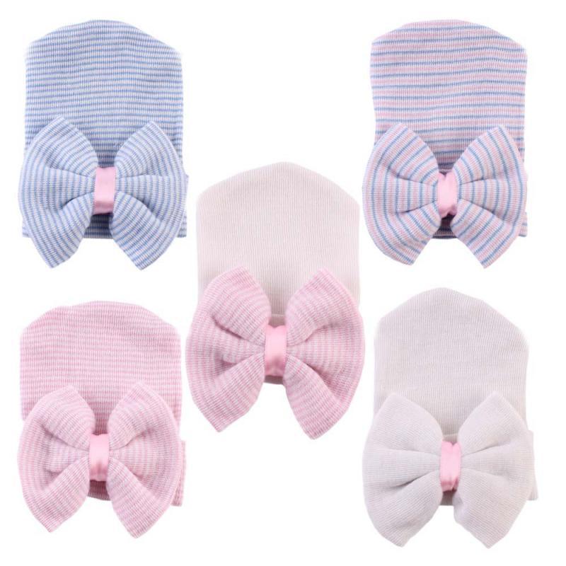 Bonnet Bébé Fille Nouveau-né avec Nœud, Chaud et Respirant, Design Moderne avec Gros Nœud pour Bébés Enfants