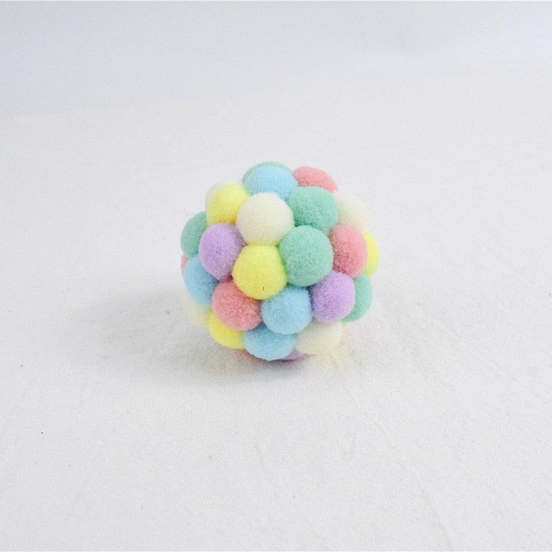 Nouveau Jouet en Peluche Tendance pour Animaux de Compagnie, Balle Amusante Autonome pour Chats et Chiens, Jouet Interactif Anti-Morsure Mignon et Drôle pour Chats, Balles Multicolores pour Chats