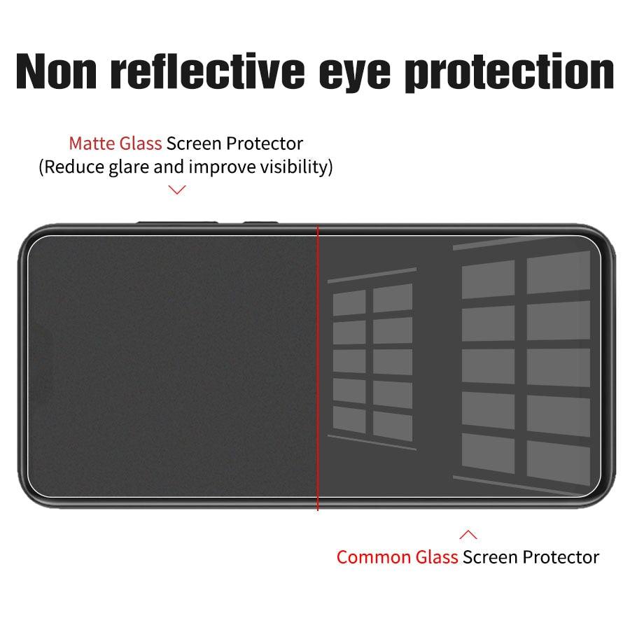 2pcs Verre trempé mat pour iPhone 12 Pro Max Verre pour iPhone 13 12 11 Pro Xs Max X Xr 6 7 8 Plus Film protecteur d'écran Couverture complète Anti-reflet Dureté 9h Anti-traces de doigts Protection d'écran