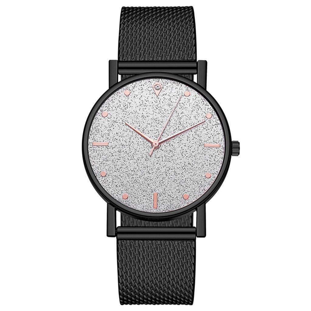 Montre décontractée pour femmes, cadran romantique ciel étoilé, montre-bracelet à quartz tendance pour femmes et jeunes filles
