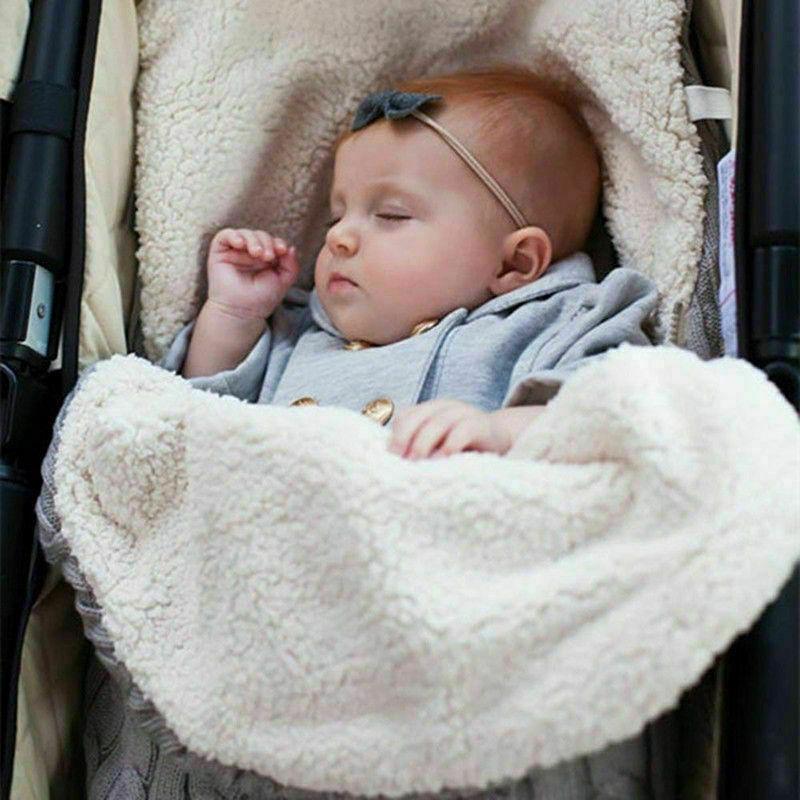 Couverture Chaude Tricotée Pour Bébé, Nid d'ange Enveloppant Doux Pour Nouveau-né, Gigoteuse, Chancelière En Coton Pour Poussette, Accessoires Pour Bébé