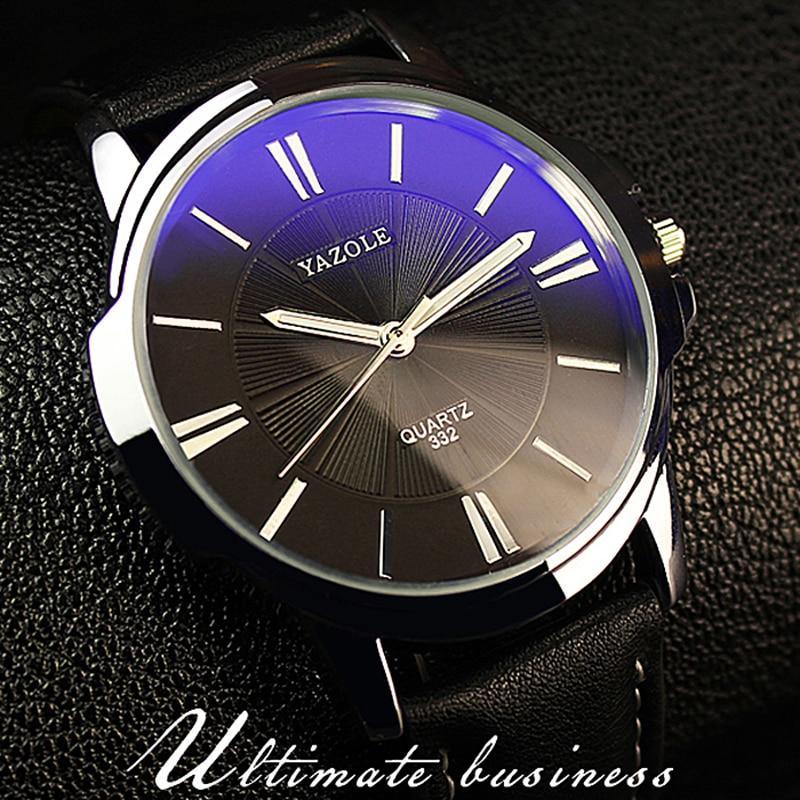 Nouvelle Montre Classique Homme Étanche Bracelet Cuir Style Affaires Luxe Excellent Design Cadeau Parfait