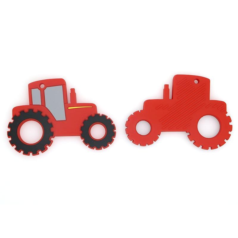 1 tétine en silicone en forme de tracteur pour bébé, jouet de dentition pour rongeurs, à mâcher en forme d'animal, produits pour bébé, cadeau d'allaitement pour bébés et enfants