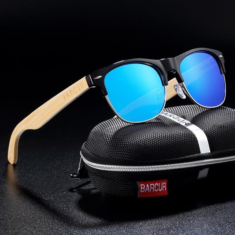Lunettes de soleil en bambou faites à la main de luxe polarisées modernes et rétro en bois pour hommes et femmes avec protection UV400