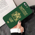 Coque de téléphone Fashion Passport pour iPhone 13 8 7 6 6s Plus X 5s Se 2020 Xr 11 12 Pro Xs Max Coque souple en silicone