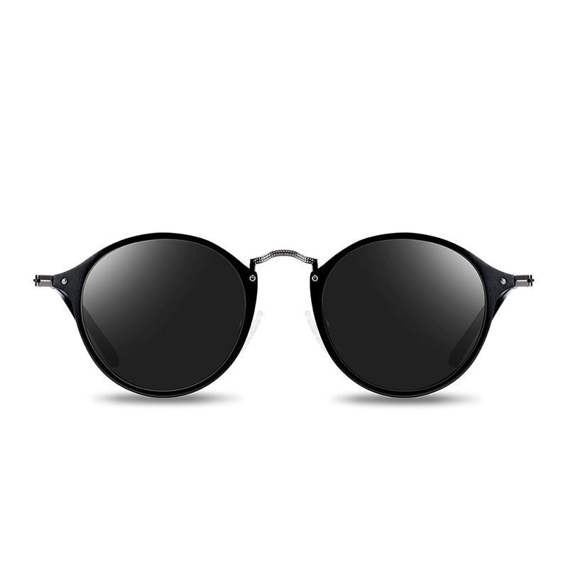 Lunettes de soleil vintage en aluminium de haute qualité pour hommes et femmes, rondes, style rétro, avec protection UV400