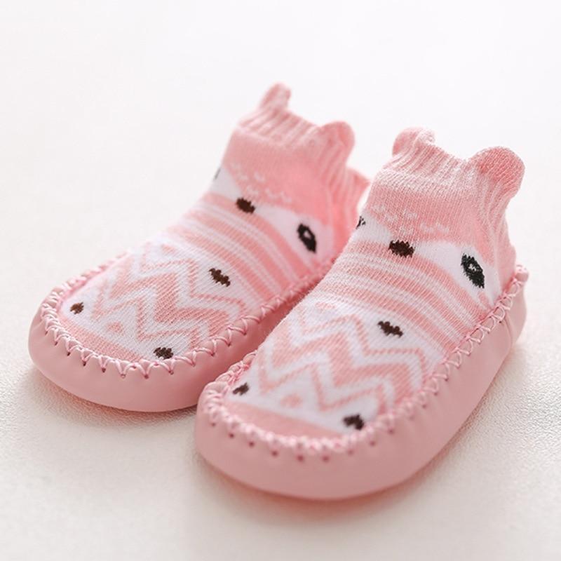 Chaussettes Bébé à Semelles en Caoutchouc Chaussettes Infantiles Nouveau-nés Enfants Chaussettes de Sol Antidérapantes à Semelle Souple pour Enfants