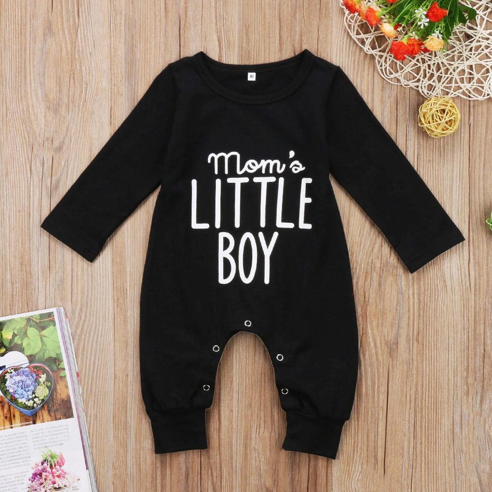 Ensemble de vêtements pour bébé garçon nouveau-né, barboteuse avec lettre, grenouillère en coton pour garçons et filles, tenues de 0 à 24 mois