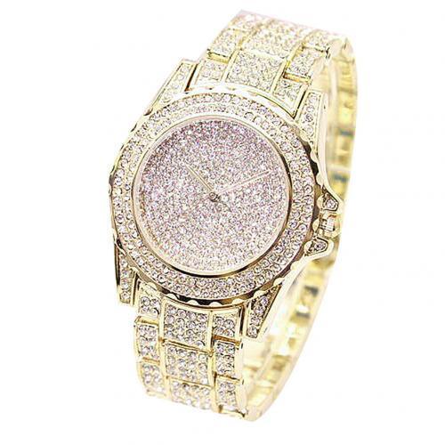 Montre Tendance Femme Luxe Ronde Quartz Montre-Bracelet pour Femme Brillant Or Argent Montres Montre-Bracelet pour Dames Cadeau