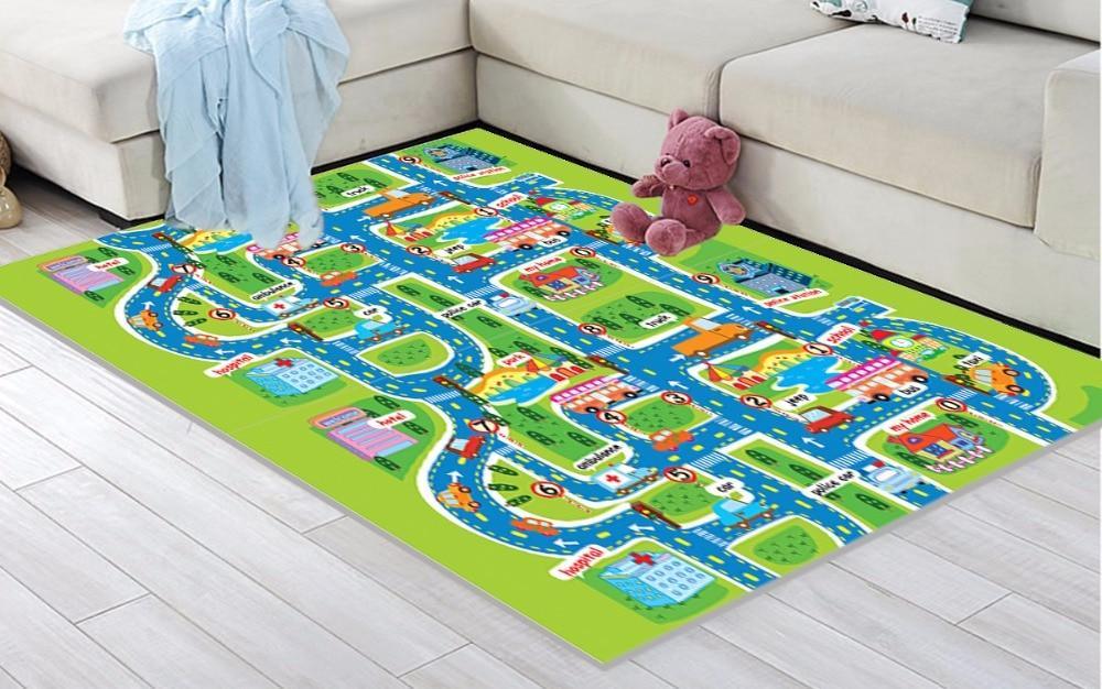 Tapis de jeu pour bébé, tapis de rampement, tapis pour enfants, tapis de développement, tapis de jeu pour enfants, tapis de jeu routier, tapis de puzzle pour enfants