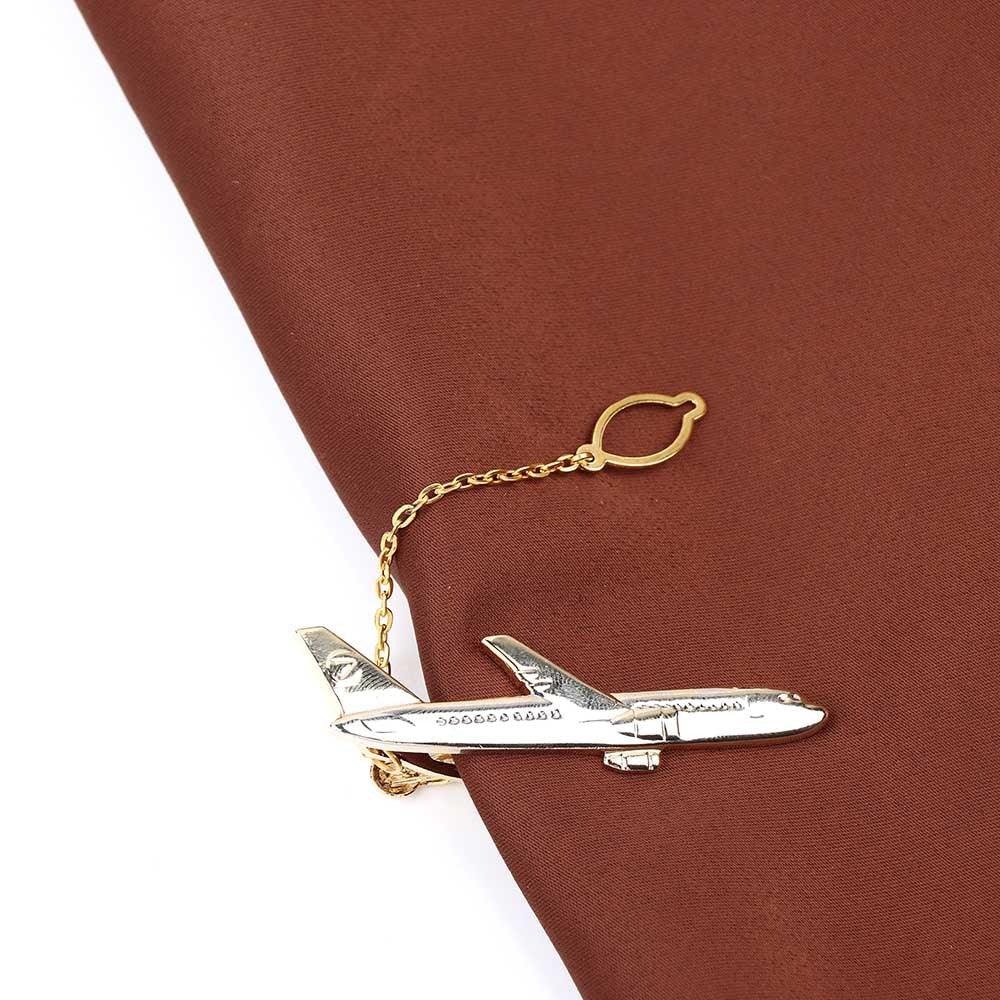 Pince à cravate moderne en forme d'avion pour homme, plaquée or, pour pilote d'affaires, mariage, cadeau, pince à cravate de qualité pour costume d'homme, cadeau de mariage