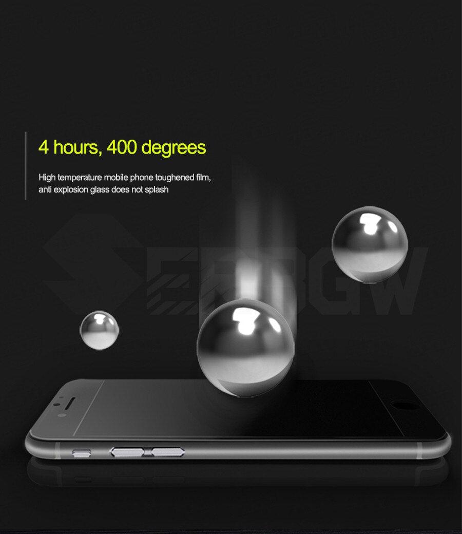 Verre trempé incurvé 9D à couverture complète pour iPhone 7 8 Plus avec bord souple, protection d'écran en verre trempé pour iPhone 7 8 6 6S Plus Film de protection d'écran en verre trempé