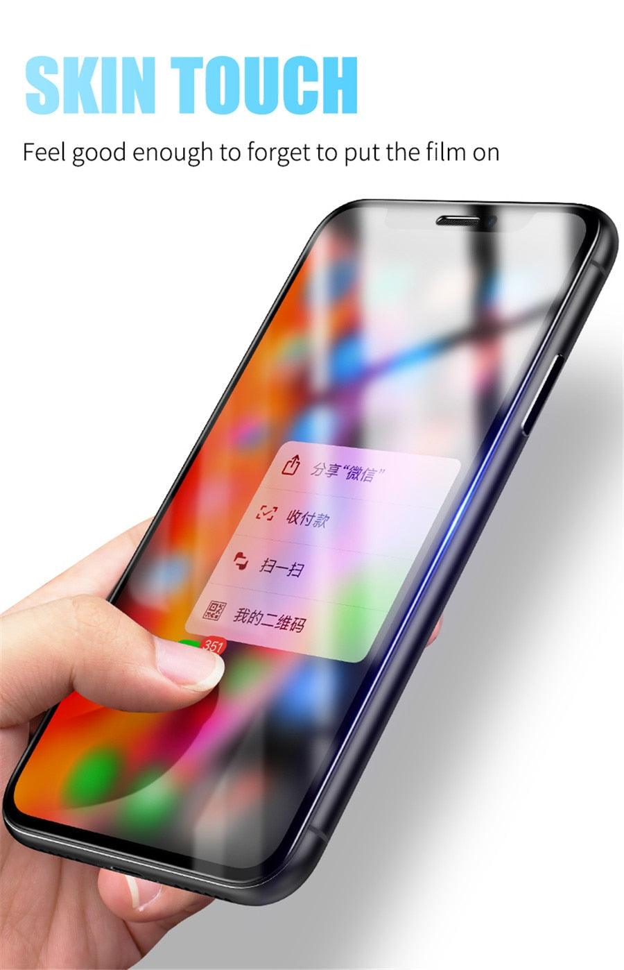 3 pièces Verre de protection en céramique pour iPhone 14 13 12 11 Pro XR XS Max X 8 7 6 Plus Protecteur d'écran en verre souple pour SE2022 Film PMMA Dureté 9H, Anti-rayures sans bulles Protecteur d'écran