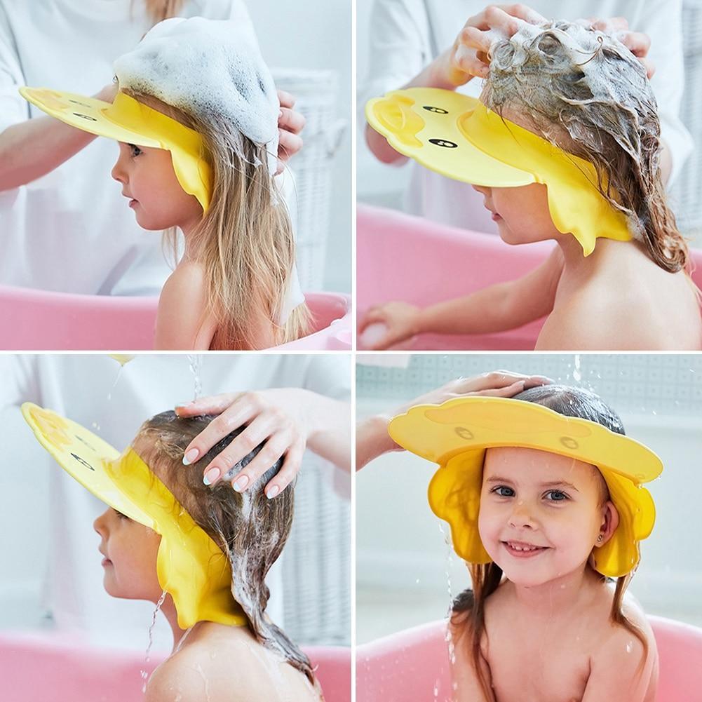 Bonnet de shampooing Modern Water Ears, large bord, pour le lavage des cheveux de bébé, forme de canard, casquettes de protection pour enfants.