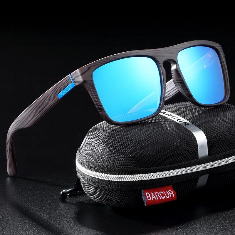 Lunettes de soleil de luxe polarisées imitation bois pour hommes et femmes Style rétro Lunettes de soleil de mode Oculos de sol