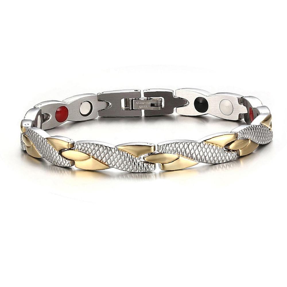 Élégant Bracelet Magnétique de Luxe Torsadé Moderne, Incroyable et Sain pour Femmes et Hommes