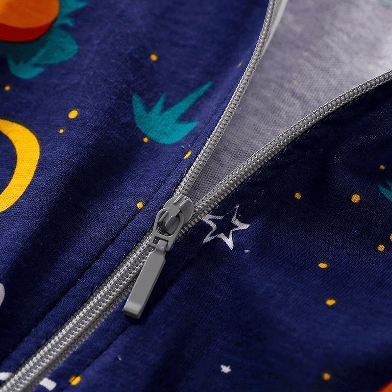 Barboteuses Bébé Combinaisons Chaudes Motif Animaux de Dessin Animé Vêtements à Capuche Zippés Salopette Pour Filles et Garçons Au Design Imprimé Moderne