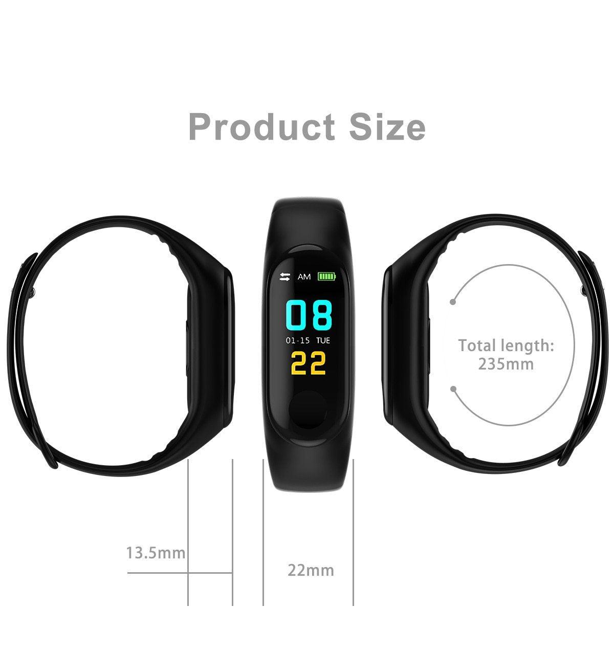 Montres de sport étanches connectées pour systèmes iOS et Android - Smartwatch avec moniteur de fréquence cardiaque et de tension artérielle, plusieurs fonctions pour hommes, femmes et enfants